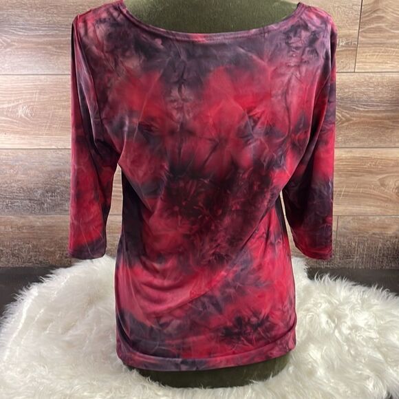 Bobbie Brooks Ladies Scoop Neck Top, Size 12-14, Red & Purple - Picture 5 of 6